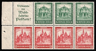 1931 Weimar Republic, Germany, Se-tenant, Zusammendrucke, Block