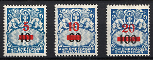 1932 Danzig Gdansk, Germany, Postage Due Stamps, Complete Set