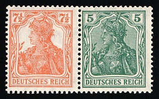 1918-19 German Empire, Germany, Se-tenant, Zusammendrucke