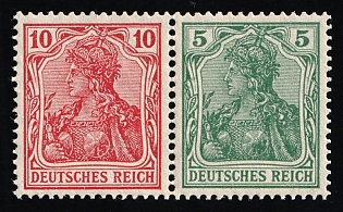 1919 Weimar Republic, Germany, Se-tenant, Zusammendrucke