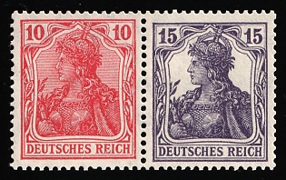 1919 Weimar Republic, Germany, Se-tenant, Zusammendrucke