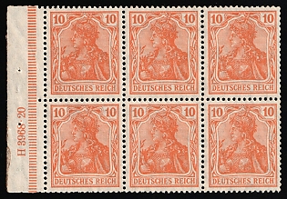1921 Weimar Republic, Germany, Se-tenant, Zusammendrucke, Block