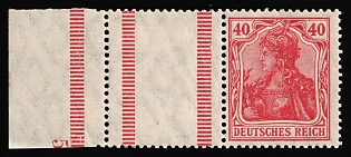 1921 Weimar Republic, Germany, Se-tenant, Zusammendrucke