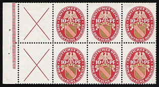 1926 Weimar Republic, Germany, Se-tenant, Zusammendrucke, Block