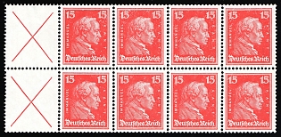 1927 Weimar Republic, Germany, Se-tenant, Zusammendrucke, Block