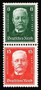 1927 Weimar Republic, Germany, Se-tenant, Zusammendrucke