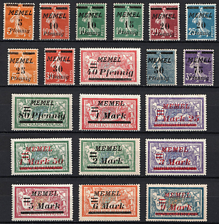 1922 Memel, Germany, Complete Set