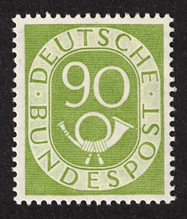 1951 90pf, Federal Republic of Germany, Certificate