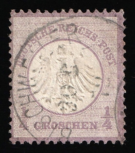 1872 1/4gr German Empire, Small Breast Plate, Germany