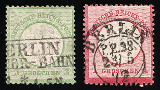 1872 German Empire, Small Breast Plates, Germany, 'Berlin' Postmarks