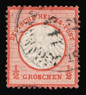 1872 1/2gr German Empire, Small Breast Plate, Germany