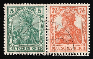 1919 Weimar Republic, Germany, Se-tenant, Zusammendrucke