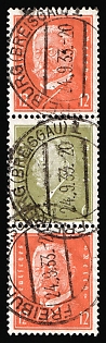 1932 Weimar Republic, Germany, Se-tenants Zusammendrucke