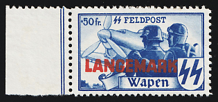 1944 Belgian Flemish Legion, Germany, Unissued Stamp, Margin