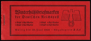 1937 Complete Booklet with stamps of Third Reich, Germany, Excellent Condition