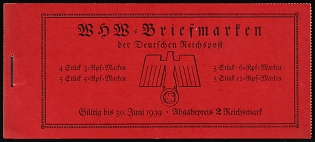 1938 Complete Booklet with stamps of Third Reich, Germany, Excellent Condition