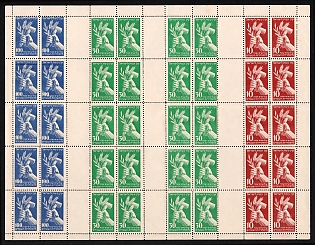 1951 Israel, Jewish National Fund, Gutter Complete Sheet, Cinderella