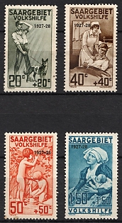 1927-28 Saar, Germany, Complete Set