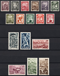 1949-51 Saar, Germany, Complete Set