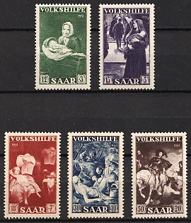 1951 Saar, Germany, Complete Set