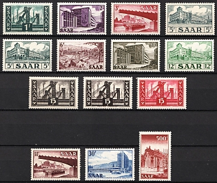 1952-55 Saar, Germany, Complete Set