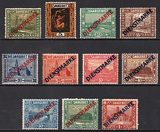 1922-24 Saar, Germany, Official Stamps, Complete Set