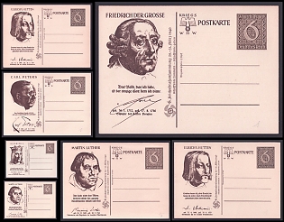 1940 Third Reich, Small Collection of Nazi Propaganda Postal Stationery Postcards