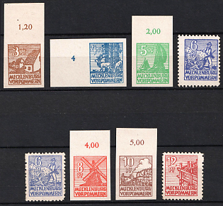 1945 Mecklenburg-Vorpommern, Soviet Russian Zone of Occupation, Germany, Complete Set