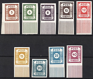 1945 East Saxony, Soviet Russian Zone of Occupation, Complete Set, Margins