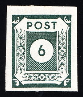 1945 6pf East Saxony, Soviet Russian Zone of Occupation