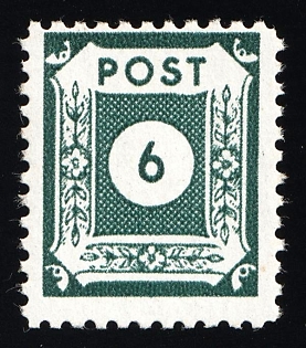 1945 6pf East Saxony, Soviet Russian Zone of Occupation