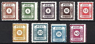 1945 Coswig, East Saxony, Soviet Russian Zone of Occupation, Complete Set