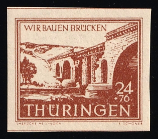 1946 24pf Thuringia, Soviet Russian Zone of Occupation, Germany
