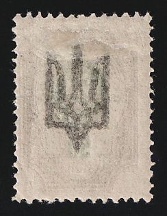 1918 50k Kiev (Kyiv) Type 3 B, Ukrainian Tridents, Ukraine, OFFSET of Overprint