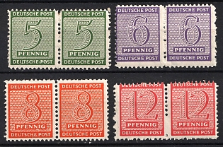 1945 Mugeln, West Saxony, Soviet Russian Zone of Occupation, Complete Set, Pairs