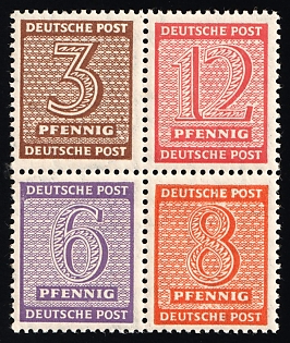 1945 West Saxony, Soviet Russian Zone of Occupation, Se-tenant