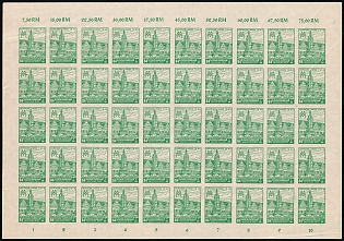 1946 84pf West Saxony, Soviet Russian Zone of Occupation, Complete Sheet