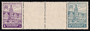 1946 West Saxony, Soviet Russian Zone of Occupation, Gutter-Pair