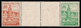 1946 West Saxony, Soviet Russian Zone of Occupation, Gutter-Pair