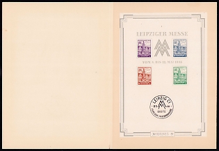 1946 West Saxony, Soviet Russian Zone of Occupation, Numeral Large Souvenir Sheet with Protective Sleeve