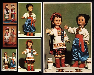 Ukraine, Ukrainian Dolls, Collection of Picture Postcards