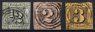 1852 Thurn and Taxis, German States, Germany, Circular Cancellations
