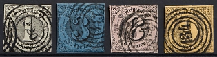 1852-58 Thurn and Taxis, German States, Germany, Circular Cancellations