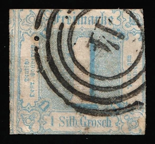 1860 1sgr Thurn and Taxis, German States, Germany, Circular Cancellation