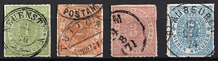 1869-72 Wurttemberg, German States, Germany, Circular Datestamps