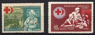 1956 Red Cross and Red Crescent, Soviet Union, USSR, Russia, Complete Set