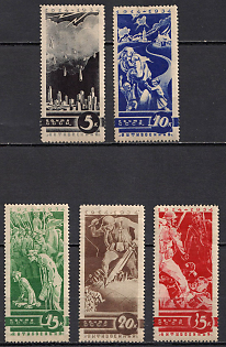 1935 Anti-War Propaganda, Soviet Union, USSR, Russia, Complete Set