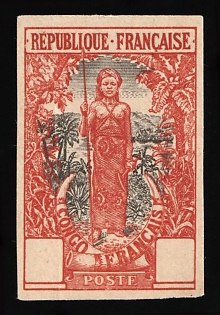 1901-07 French Congo, Orange and Gray Proof, Imperforate