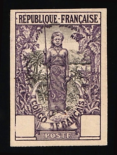 1901-07 French Congo, Violet and Gray Proof, Imperforate