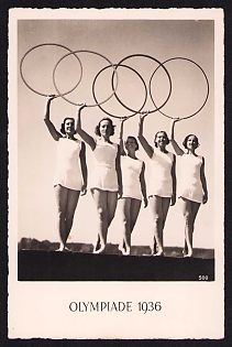 1936 'Olympiad 1936', Summer Olympics (XI Olympiad), Germany, Third Reich Nazi Propaganda Postcard